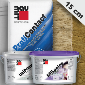 15 cm Baumit kőzetgyapot hőszigetelő rendszer