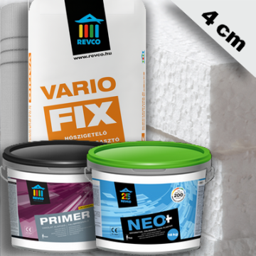 Homlokzati hőszigetelő rendszer 4 cm