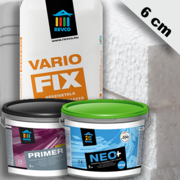 Homlokzati hőszigetelő rendszer 6 cm